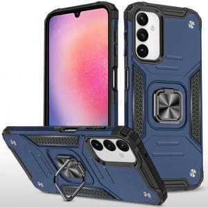 For Samsung A25 5G Robust Magnetic Kickstand Hybrid Case Cover - Blue