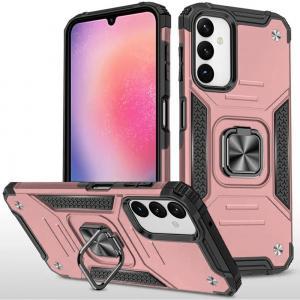 For Samsung A25 5G Robust Magnetic Kickstand Hybrid Case Cover - Rose Gold
