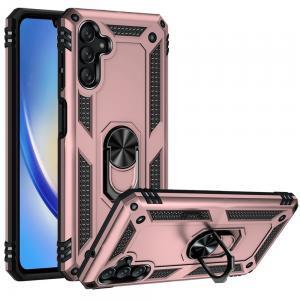 For Samsung A15 5G Ring Magnetic Kickstand Hybrid Case Cover - Rose Gold