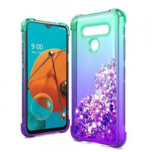 Quick Sand Glitter Case LG K51 Green/Purple
