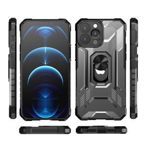 For iPhone 13 Pro Max Stylish Magnetic Ring Stand Shockproof Hybrid Case Co