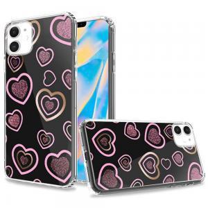 Trendy Electroplated Design on Ultra Thick Hybrid for IPhone 12 Mini - Hear