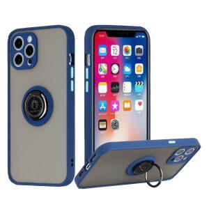 For Apple iPhone 14 Plus 6.7" Magnetic RingStand Case Cover - Dark Blu