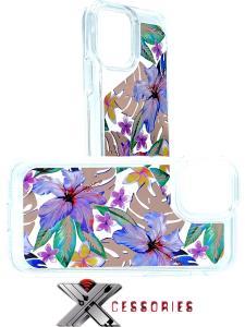 Reflective Hybrid Defender Case for  IPhone 11 Pro Max -Flowers