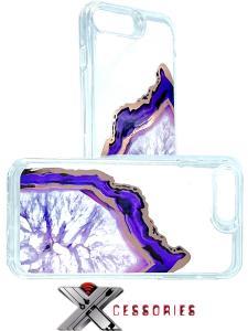 Reflective Hybrid Defender Case for  IPhone 6/7/8 Plus - Purple Marble