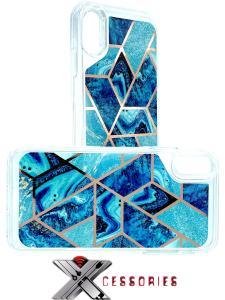 Reflective Hybrid Defender Case for  IPhone XS Max -Blue Marble