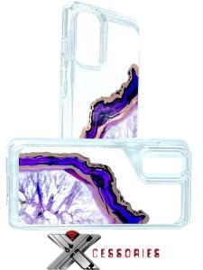 Reflective Hybrid Defender Case for  Samsung S20 - Purple Marble