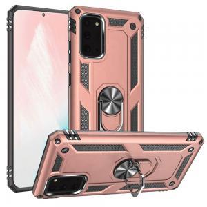 Magnetic Ring Slim Shockproof Hard TPU Case for Galaxy Note 20 - Rose Gold