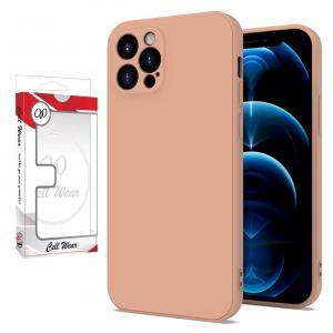 Silicone Skin Case-Nude Pink-For iPhone 12 Pro
