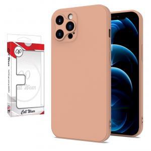 Silicone Skin Case-Nude Pink-For iPhone 12 Pro Max