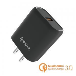 QC 3.0 Fast Charging Single Black Wall Adapter High Performance