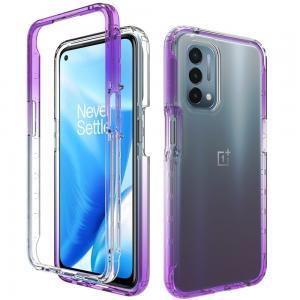 Two Tone Transparent Shockproof Case Red for OnePlus Nord N200 5G - Purple