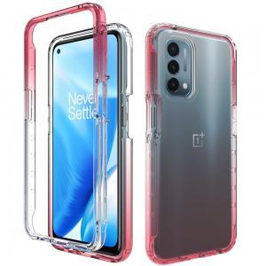 Two Tone Transparent Shockproof Case Red for OnePlus Nord N200 5G - Red