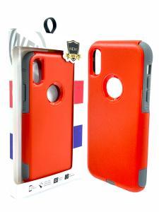 Slim Profile Defender Case for IPhone Xs Max - Red/Grey