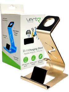 Vector 2 in 1 Charging Stand for iPhone Apple Watch - Gold