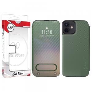 Carbon Fiber Touch Enabled Portfolio Case-Midnight Green-For iPhone 11