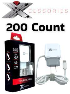 200 Count of Xcessories Wall Charger for Type C