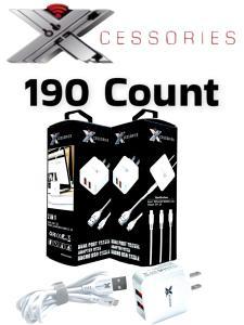 190 Count of Xcessories Wall Charger with Micro USB Cable